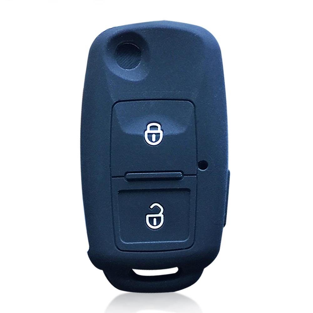 Silicone Car Key Cover Case For VW Golf 4 POLO Passat B5 T4 for Seat Cordoba Altea XL Leon for Skoda Octavia Superb 3 Buttons