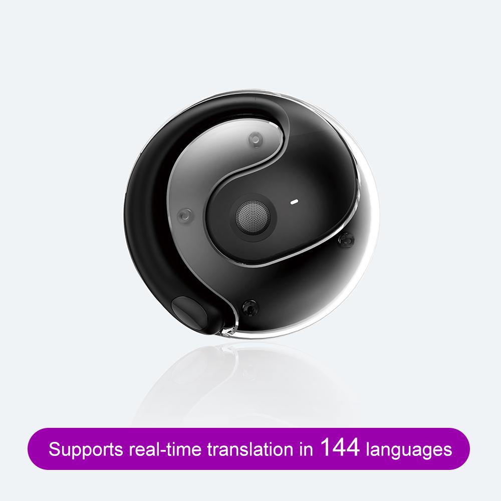 144-Language AI Translator Headphones Bluetooth 5.3 Wireless IPX7 Waterproof Real-Time Two-Way Translation for Global Business