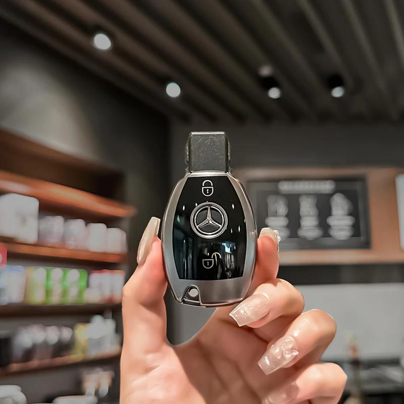 New 80% Car Remote Key Case Cover Shell Fob Auto Styling Accessories For Mercedes Benz A B C S Class AMG GLA CLA GLC W176 W221