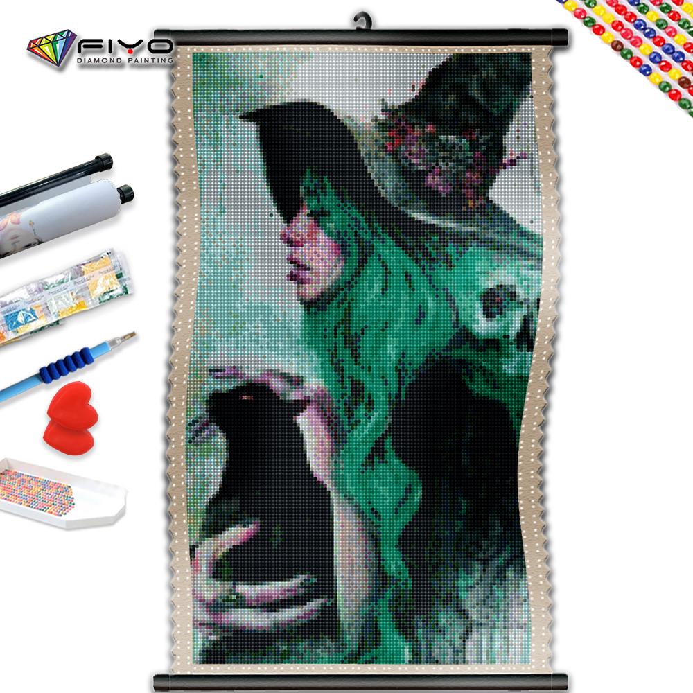 

5D DIY Рамка Алмазная вышивка Черный кот Мико Мозаика Роза Полная дрель Картина Животный портрет Украшение дома