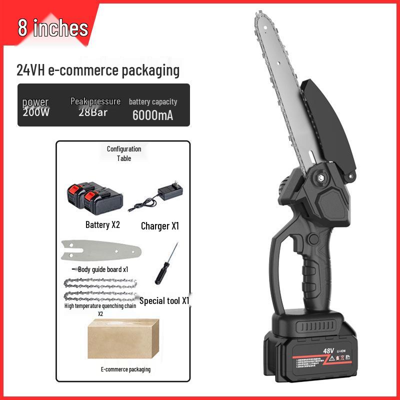 Rechargeable Mini Electric Chainsaw for Outdoor Logging and Garden Pruning