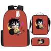 Luxury Novelty Peculiar Cool Anime Cartoon 3D Print 3pcs/Set pupil School Bags Laptop Daypack Backpack Lunch bag Pencil Case