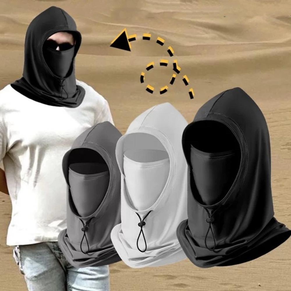 Adjustable Balaclava Face Cover Dustproof UV Protection Veil Breathable Ice Silk Mask  Cycling