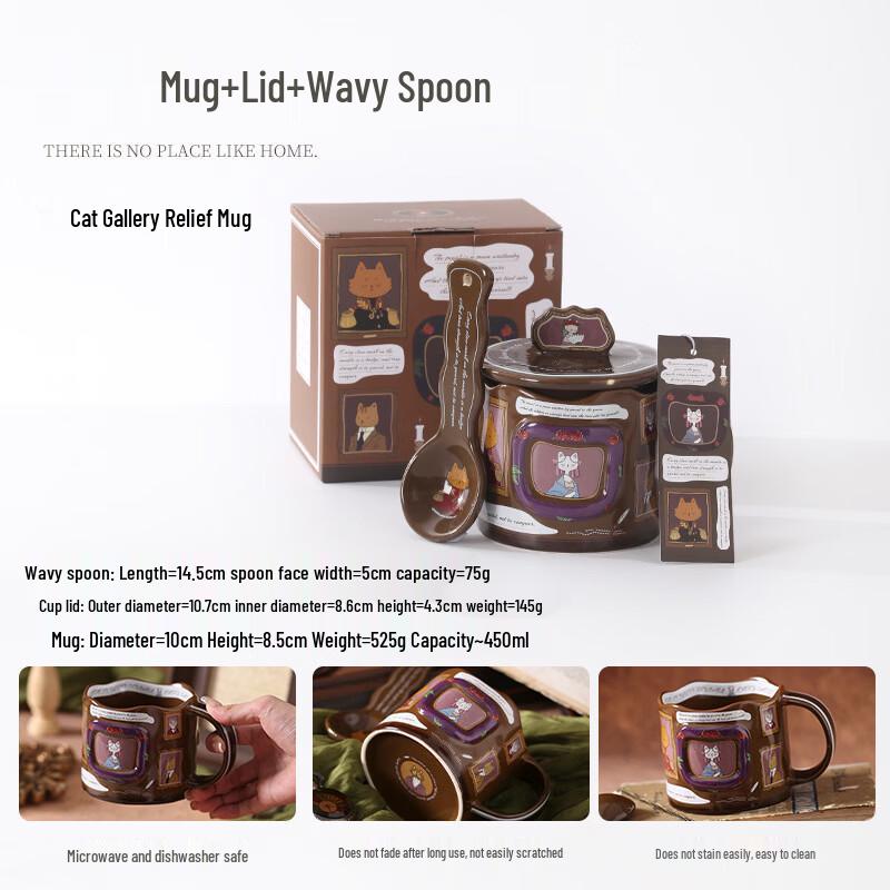 Handoon Gallery Cat Ceramic Mug