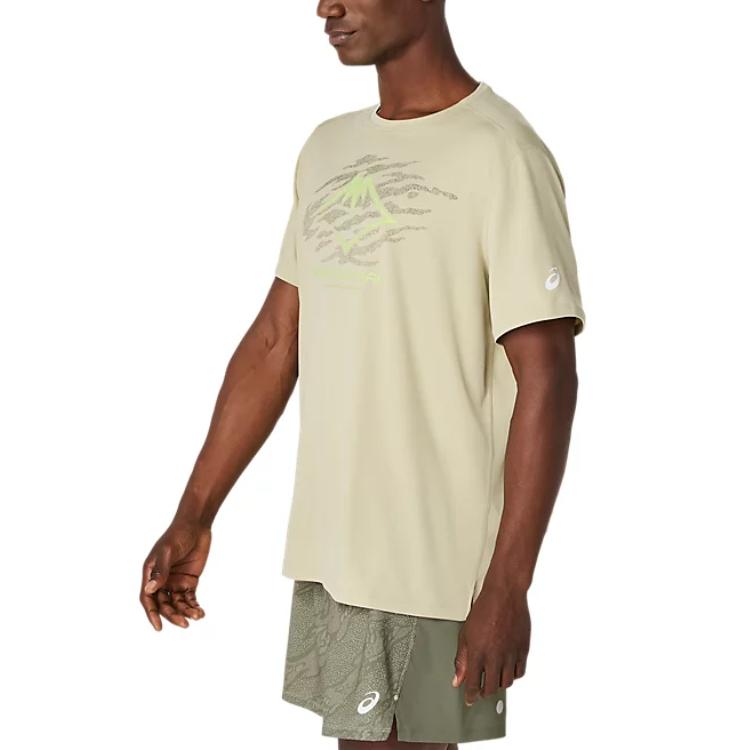 Asics Fujitrail Logo Lightweight Comfortable Outdoor Casual Short Sleeve T-Shirt Men Tops 2011D390-300