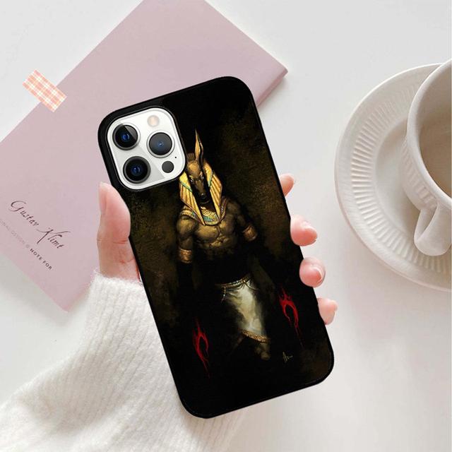 Anubis Ankh Pharaoh Phone Case Back Cover for iPhone 17 Air 16 15 14 13 11 12 Pro Max Plus Shell Coque