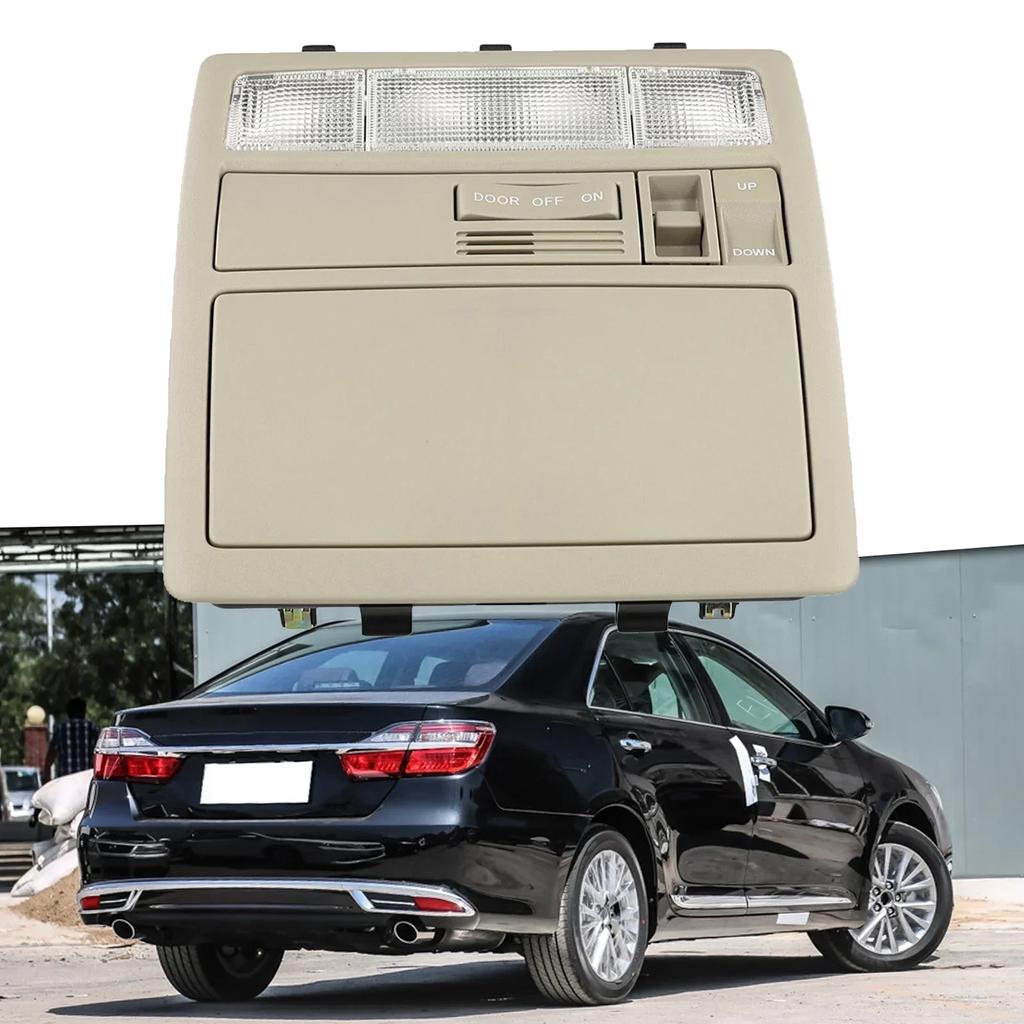 1x Beige Car Roof Reading Light(With Sunroof Switch) For Toyota For-Camry Land-Cruiser For-Aurion 2007-2011 ABS Signal Lamp