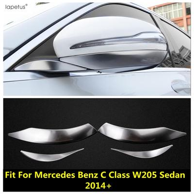 Side Rearview Mirror Strip Cover Trim For Mercedes Benz C CLASS W205 Sedan 2014 - Stainless Steel Accessories Exterior Kit
