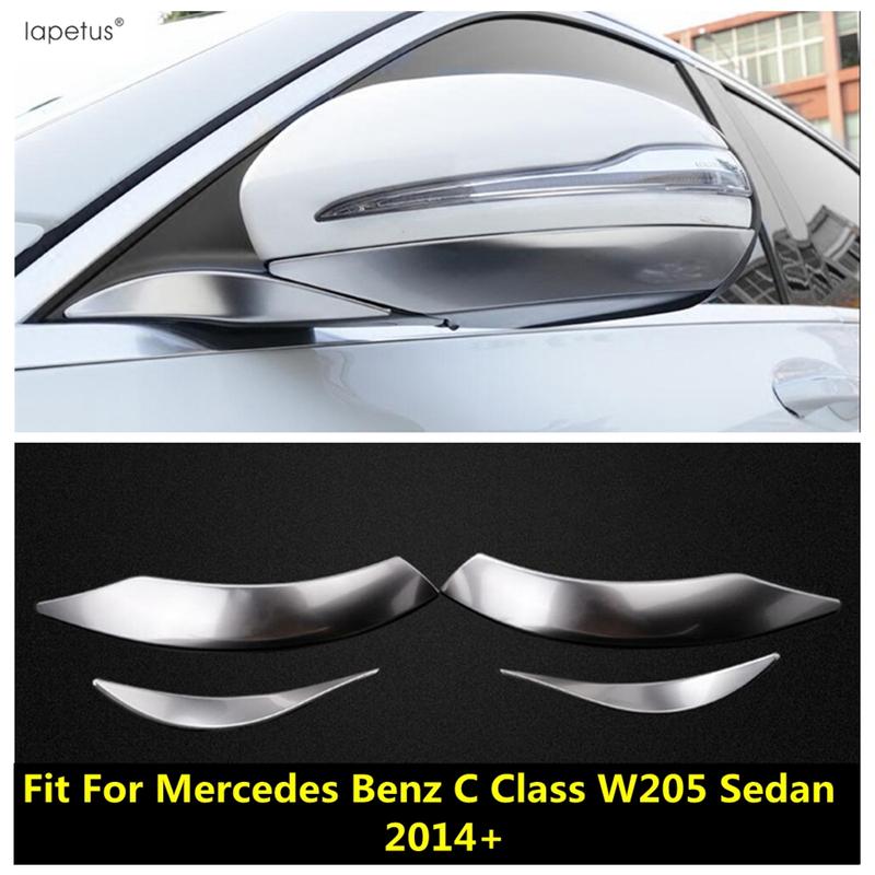 Side Rearview Mirror Strip Cover Trim For Mercedes Benz C CLASS W205 Sedan 2014 -  Stainless Steel Accessories Exterior Kit