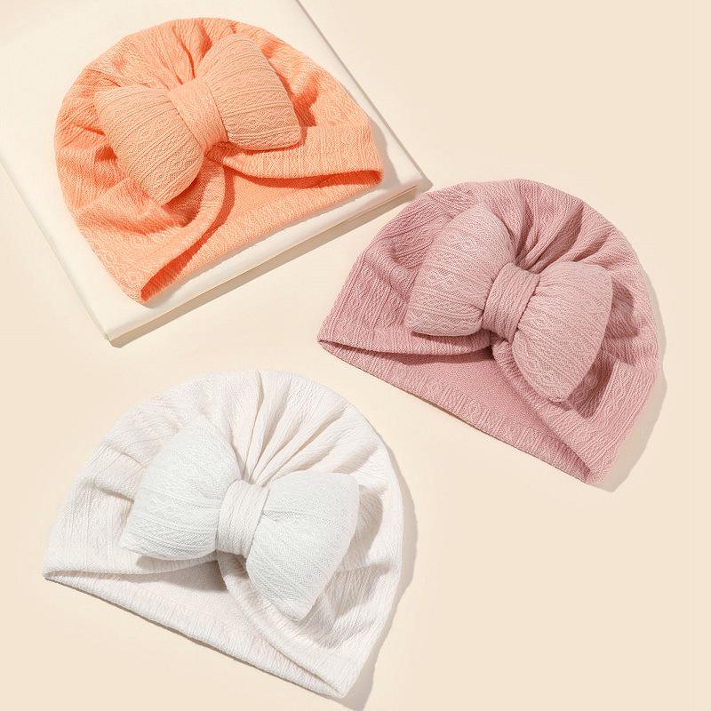 Newborn Baby Bow Headband Pillow Hat - Indian Style Pullover