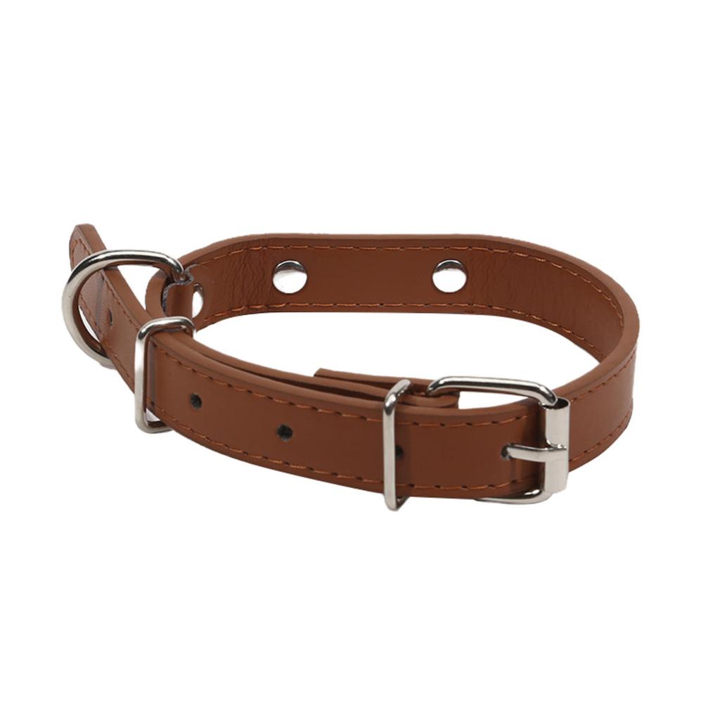 Dog Collar Adjustable Anti-lost Solid PU Puppy Kitten Collar Necklace For Small Medium Large Dogs Puppys Cats Pet Supplies