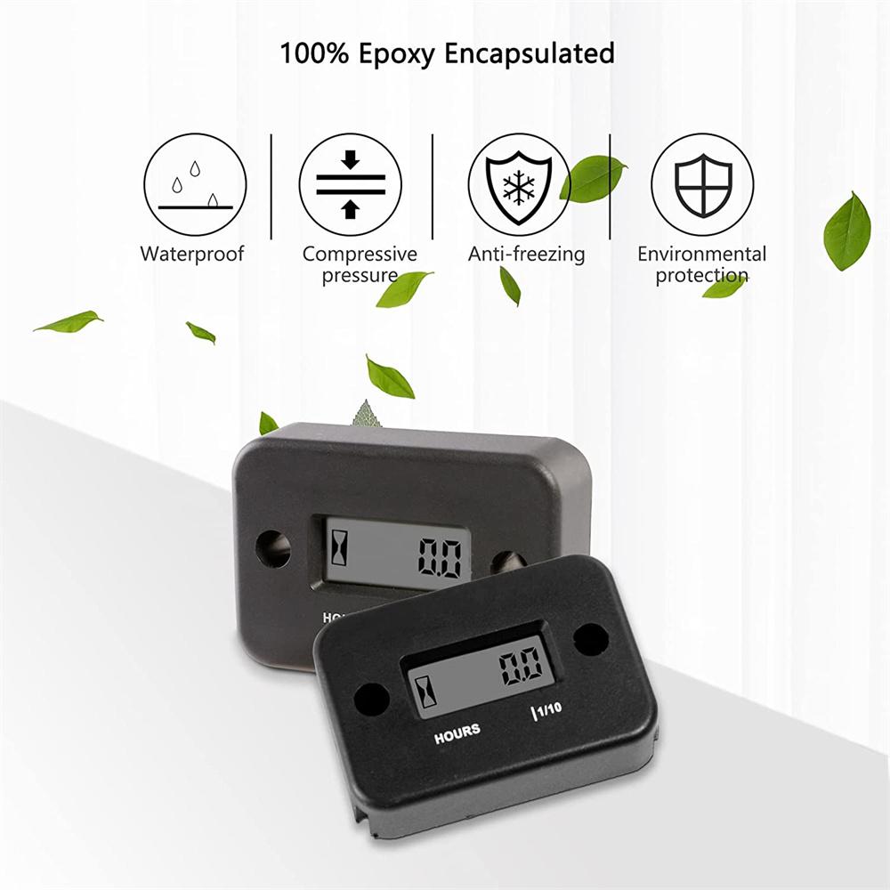 Inductive Tachometer Hour Meters for Motorcycle/Boat Engines Counter Hour Meter Hour Tachometer Waterproof