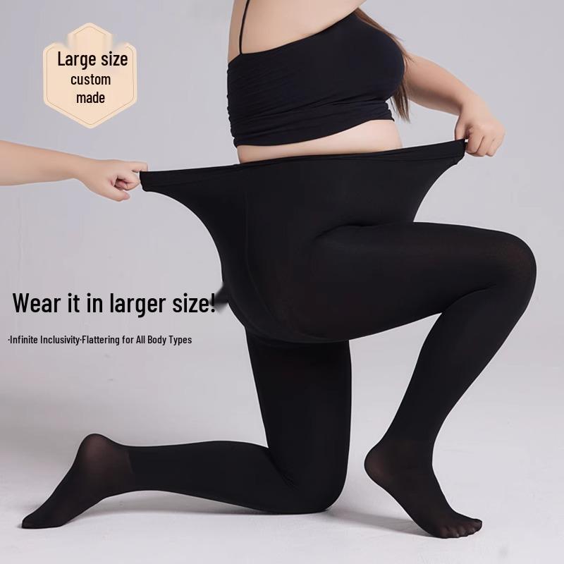 Plus Size Non-Slip Fleece-Lined Pantyhose for Women - Autumn/Winter