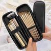 1pc Black Cosmetic Double Zipper Makeup Bag Waterproof Brushes Case Women Storage Bags Portable Travel Brush Holder