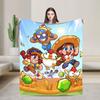 Super Warm Blanket Airplane Travel Squad Busters Game Throw Blanket Flannel Bedspread For Bedroom Street Trend Sofa Bed Cover