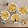 4PCS Diatomite Coasters Set Absorbent Anti Slip Heat Resistant Cup Mats for Kitchen Tea Set
