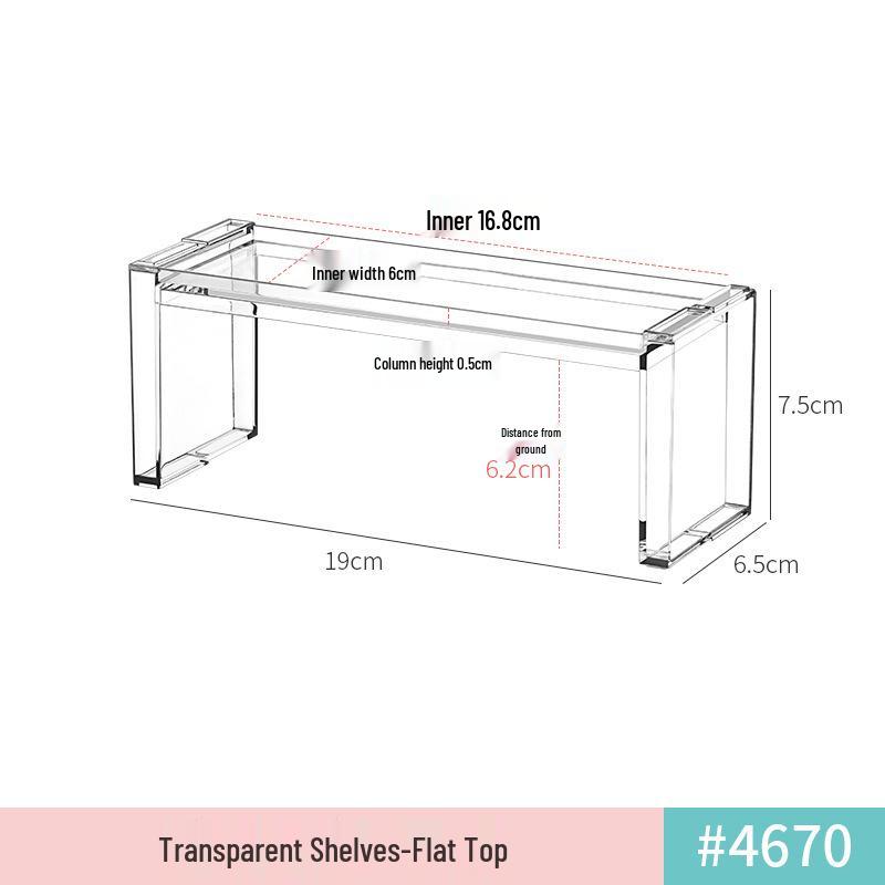 Simple Transparent Action Figure Display Shelf - Stackable Layers