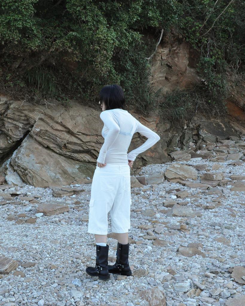 Tud Print Long Sleeve Ivory