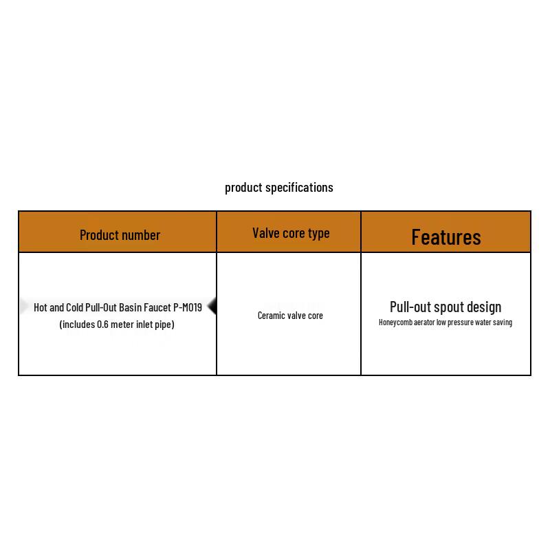 Longdai 304 Stainless Steel Pull-Out Basin Faucet