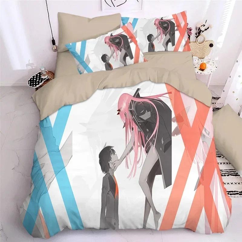 Darling In The Frank XX Bedding Sets Japan Anime Game Figure 3D Printed Duvet Cover Sets Twin Queen King Single Size Bedclothes