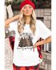 Azura Exchange Leopard Christmas Tree Graphic Print T-Shirt