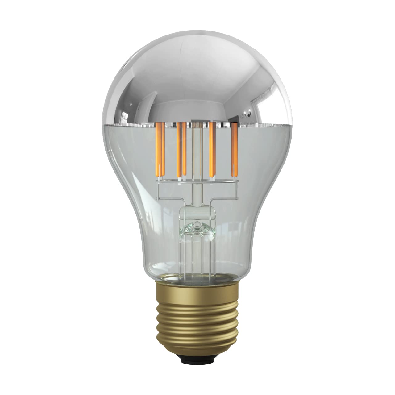 

[Siphon The Bulb Silver Mirror LDF40D] 3-Year Warranty, Filament LED Bulb, Color Temperature: 2700K, E26, Warm White, Silver Glass, Retro, Antique,