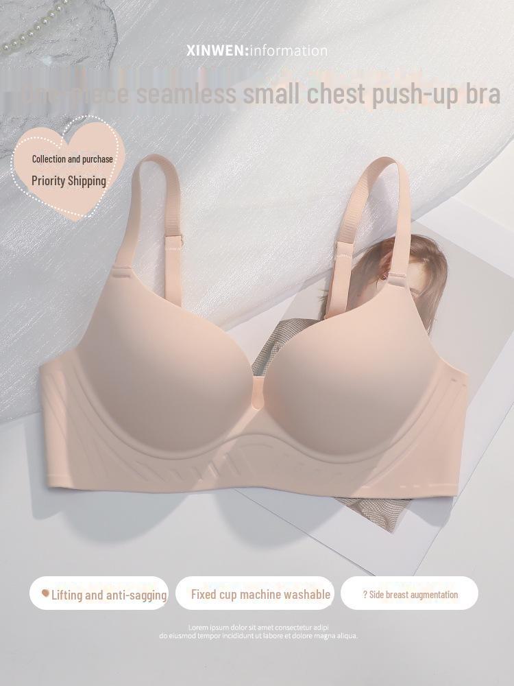 Girls' One-Piece Seamless Underwear Set with Supportive Bra