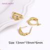 Trendy Brass Earring Hook Accessories 18K Gold Plated Earring Clasps Gold Earrings Earwires DIY Jewelry Accessories Wholesale