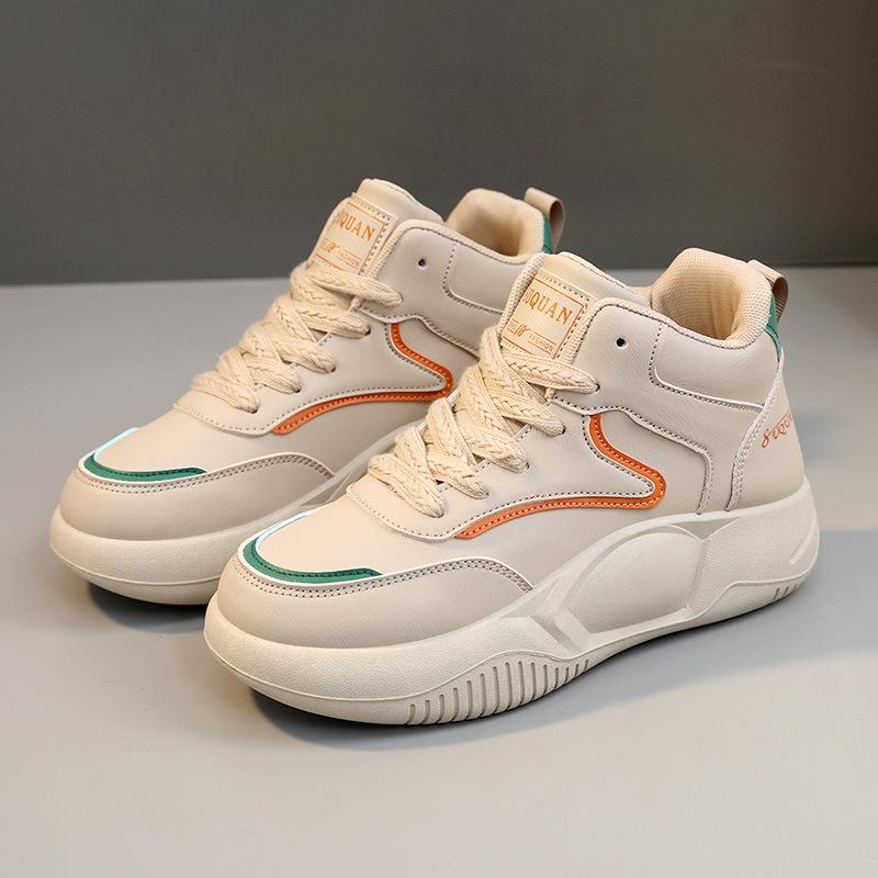 

[Customization] K8639 new color matching women s shoes 2025 spring and autumn explosion breathable heightening thick baseplate shoes casual shoes 35