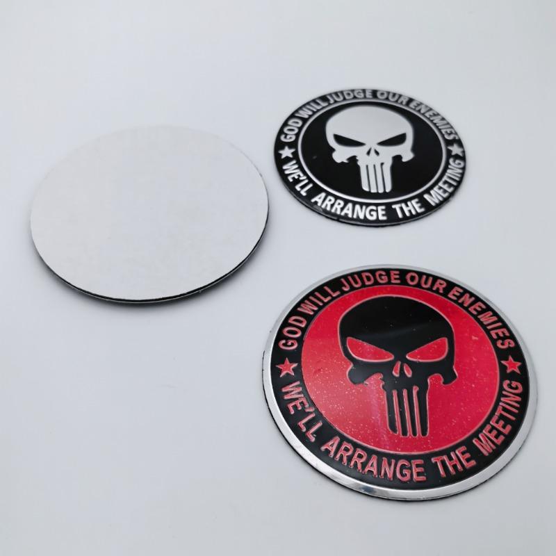 4Pcs 56mm 65mm Car Wheel Center Hub Caps Cover Emblem Punisher Skull Logo Universal Car Stickers Auto Styling Tire Accessories