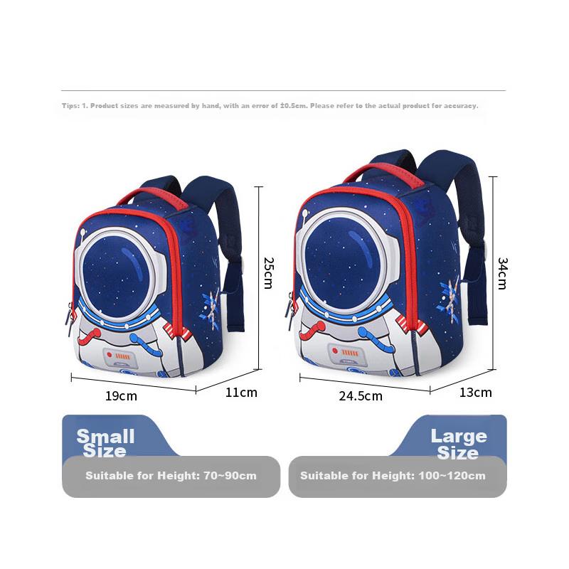 YOME Kindergarten Backpack for 3-5 Years Old Children, Small Outdoor Travel Anti-Lost Backpack, Astronaut