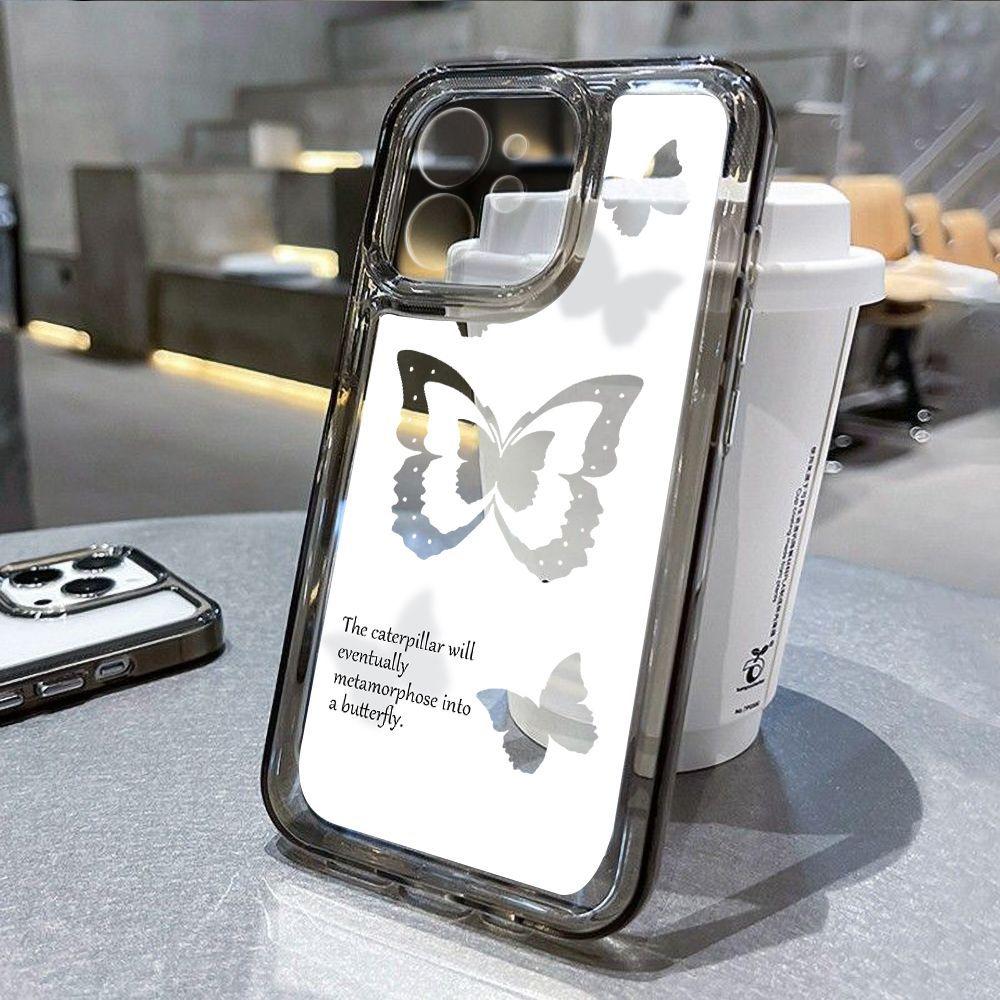 Wind romantic butterfly applies to iPhone17 mobile phone case 15Pro/14 Apple 16 all-inclusive 13 Xiaohongshu same style