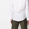 Polo Ralph Lauren FW21 Logo Embroidered Solid Color Linen Collarless Long Sleeve Shirt Men shirts White 710801500-001