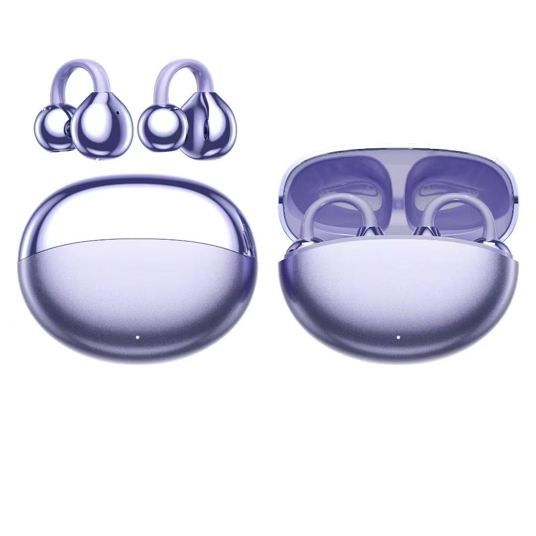 

2025 M110 Ear Clip Wireless Bluetooth Bone Conduction Sport Earphones фіолетовий