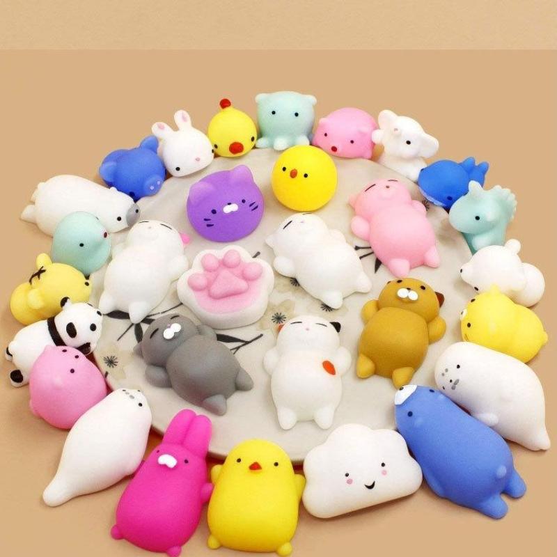 30-teiliges Squishy-Spielzeug Stressabbau-Ball Quetschspielzeug Lustige Zeichentrickfigur Sensorisches Fidget-Spielzeug