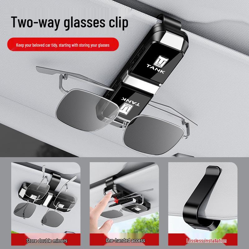 Tank 300 Multi-Functional Car Glasses and Sun Visor Clip Holder