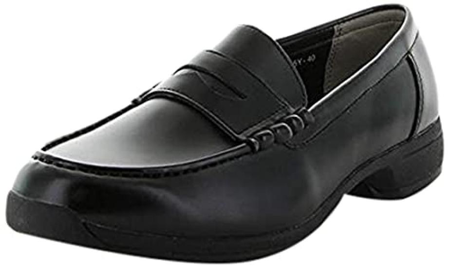 Moonstar BVL740 Black Size 3E Boys' Loafers, 25.0 cm,