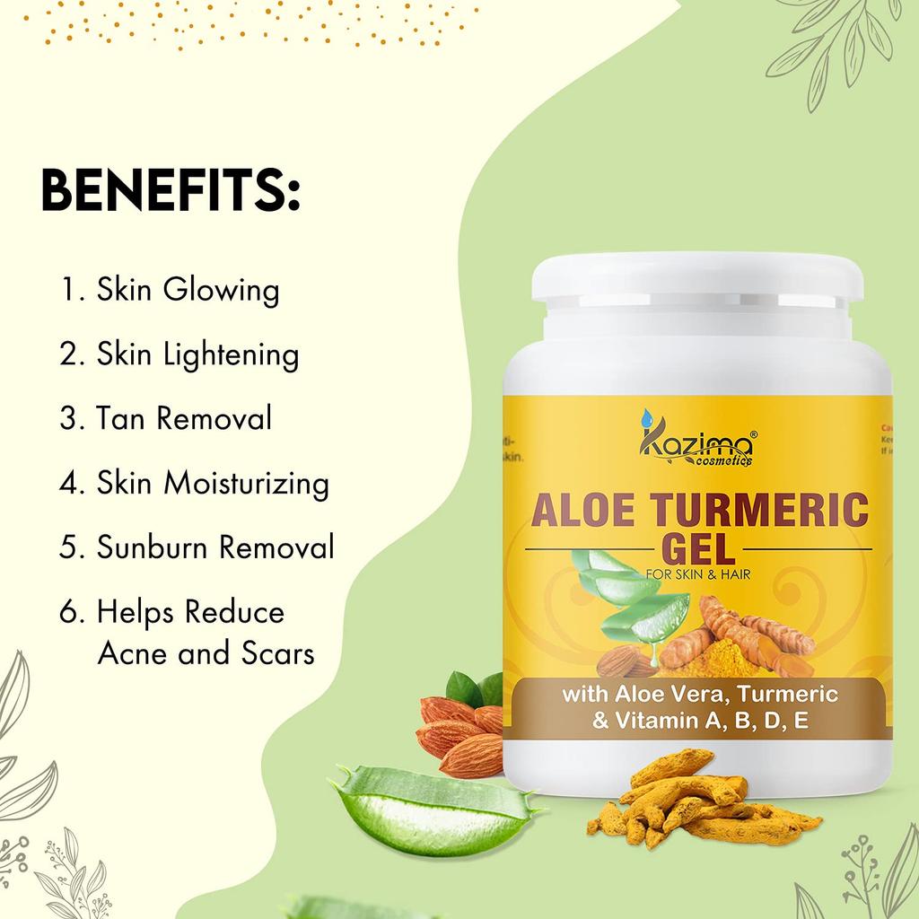 Гель с Алоэ и Куркумой (500 г), Aloe Turmeric Gel, Kazima