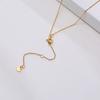 Thin Link Chain Necklace Carabiner Lock Pendant Cubic Zirconia One Stone Choker Necklace Women Valentine's Day Gift