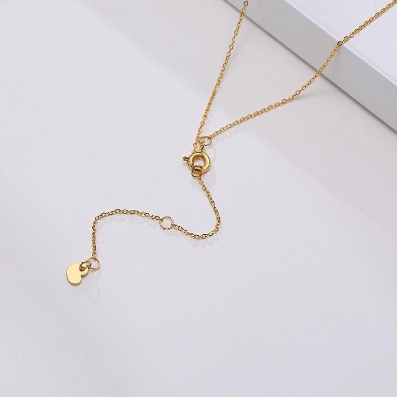 Thin Link Chain Necklace Carabiner Lock Pendant Cubic Zirconia One Stone Choker Necklace Women Valentine's Day Gift