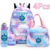 4Pcs/set K-Pop Demon Hunters Printed Backpack Handbag Pencil Case 750Ml Water Bottler for Teenager Boy Girl Large Capacity Waterproof Schoolbag