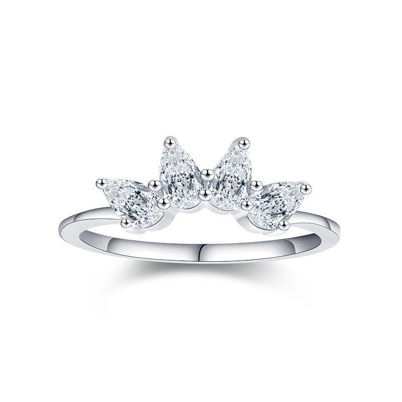 Tancise Classic 925 Sterling Silver Zirkónový prsteň Dámske šperky Svadobný darček na párty