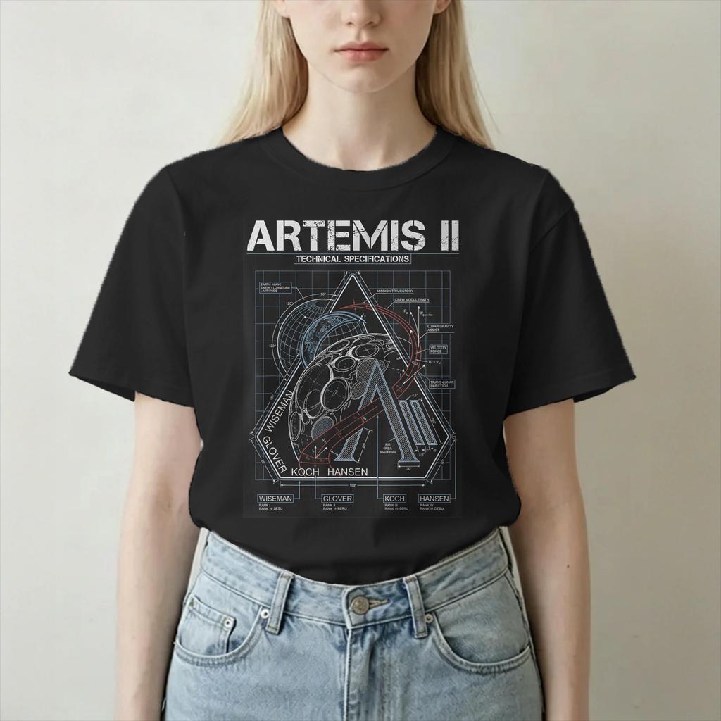 Crazy Artemis Ii 2026 Mission Tshirt Unisex Unisex Round Collar 100 Cotton T Shirt  Short Sleeve Tees Plus Size Clothing