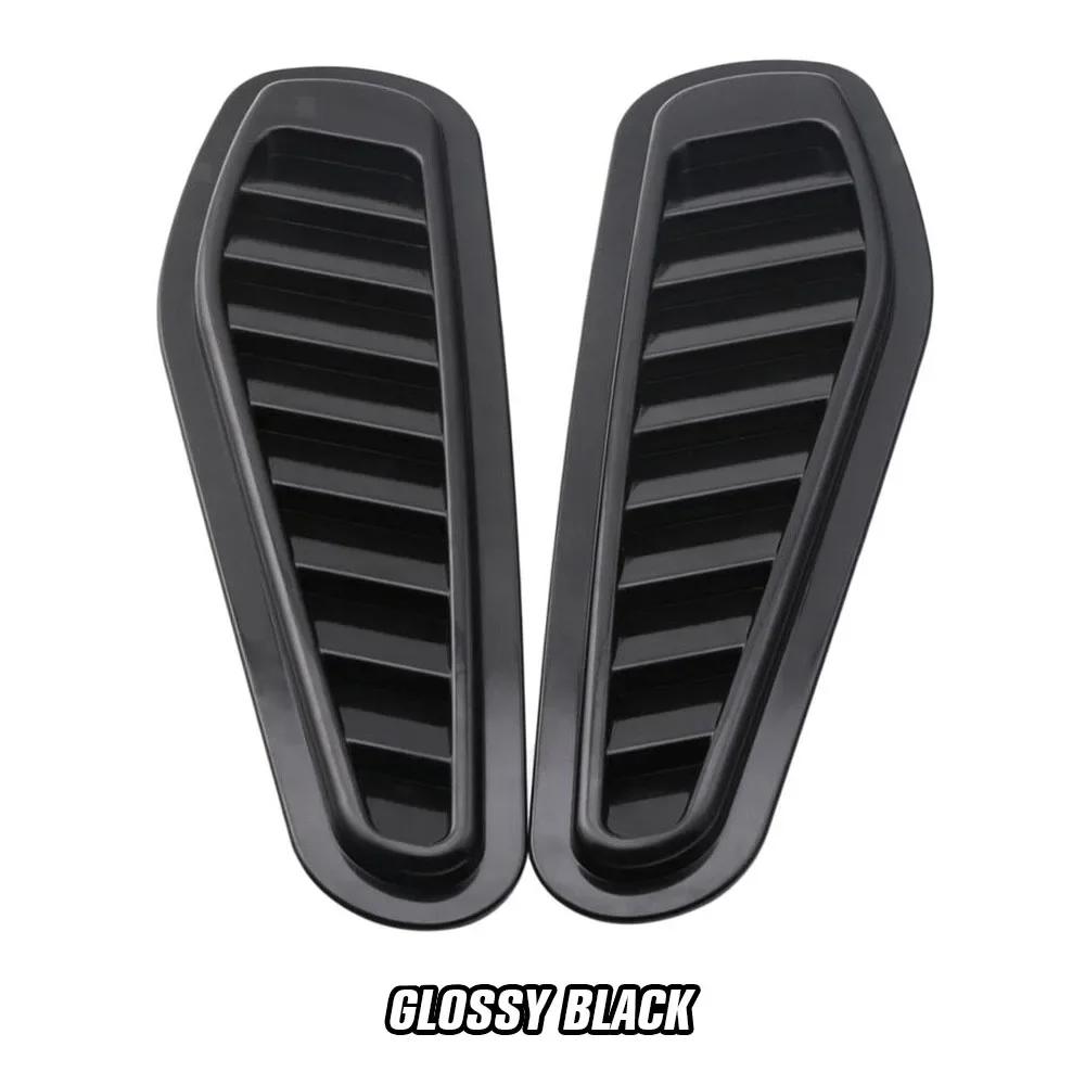 2pcs Universal Motors Engine Hood Ventilation Port Car Fake Air Outlet Decoration Modification Airflow Intake Hood Accessories