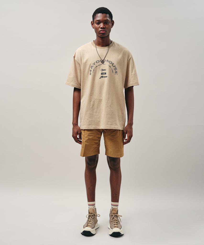 MAYOL Vintage Logo Short Sleeve Unisex T-Shirt_Sand