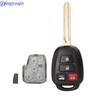 jingyuqin 314.4Mhz Remote Car key For Toyota Camry G/ H Chip optional 2012-2017 HYQ12BDM HYQ12BEL Full Key