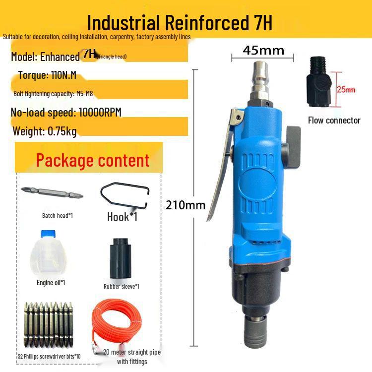 Industrial Pneumatic Screwdriver Air Tool for Woodworking & Decoration