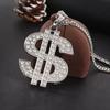 Exaggerated Large European and American Street Hip-hop Chain Dollar Sign Necklace Men's and Women's Pendant Jewelry