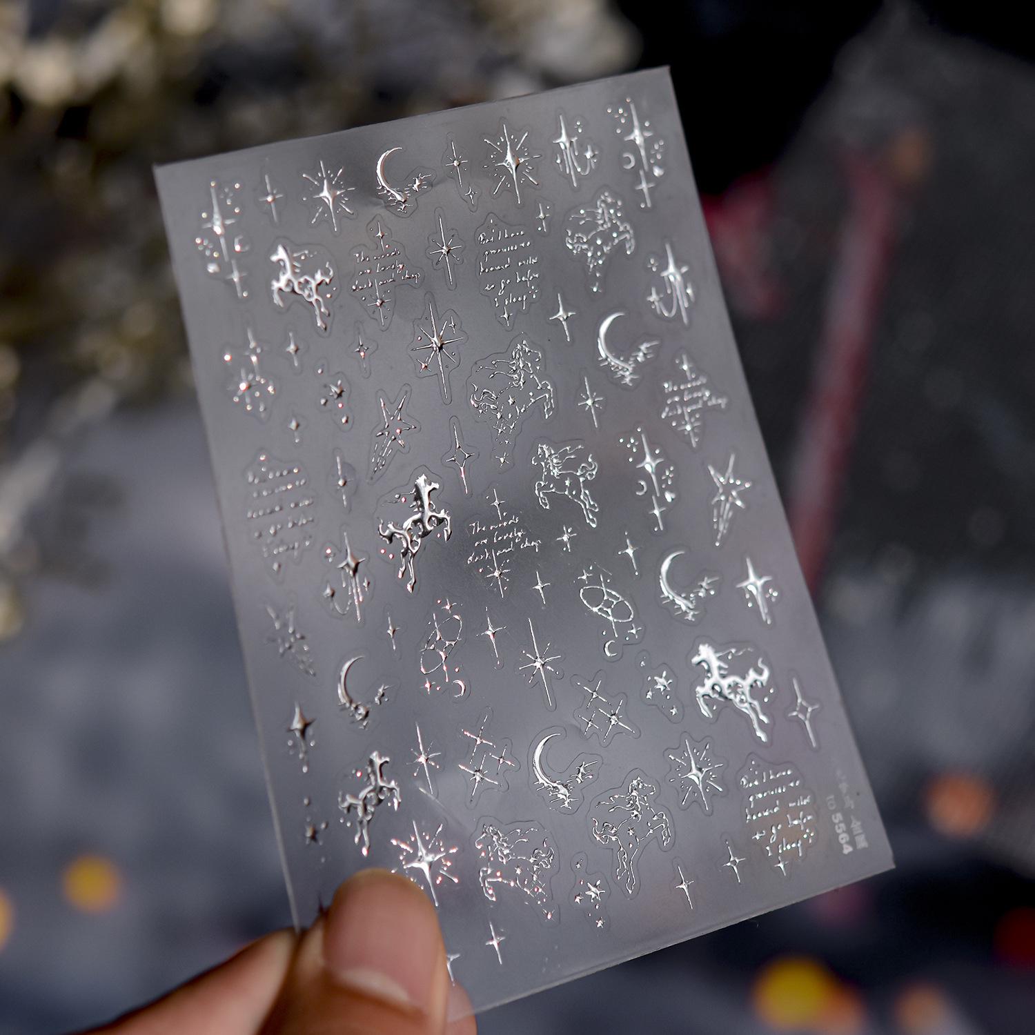 Tomoni Shell Light Nail Stickers - Dreamy Starlight Horse Design