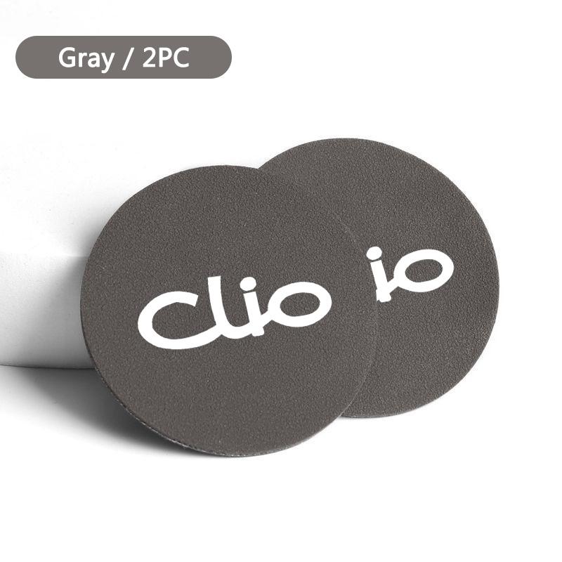 2Pcs Car Coasters Water Cup Non-Slip Mat Waterproof Water Cup Mat For Renault Clio 2 3 4 5 6 MK2 MK3 MK4 Sport Megane Talisman r111
